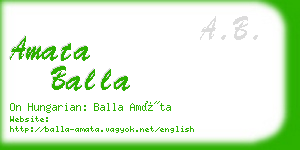 amata balla business card